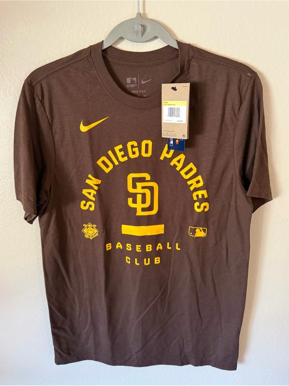 Nike Brown Tee with Yellow San Diego Graphic